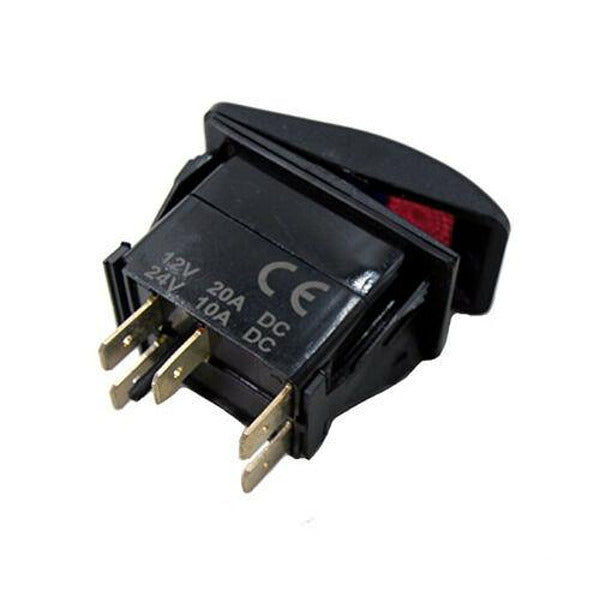 Копче, Бутон, За Вграждане, За Тромба, Клаксон, 12V - 24V, Надпис HORN , Червена Светлина