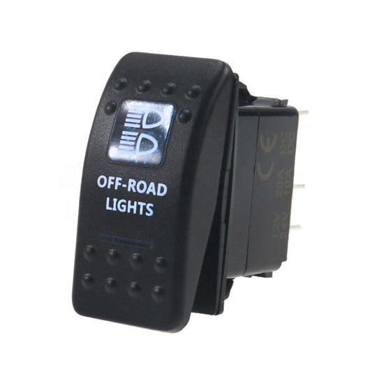Копче/бутон с надпис OFF ROAD LIGHTS за вграждане 12V - 24V