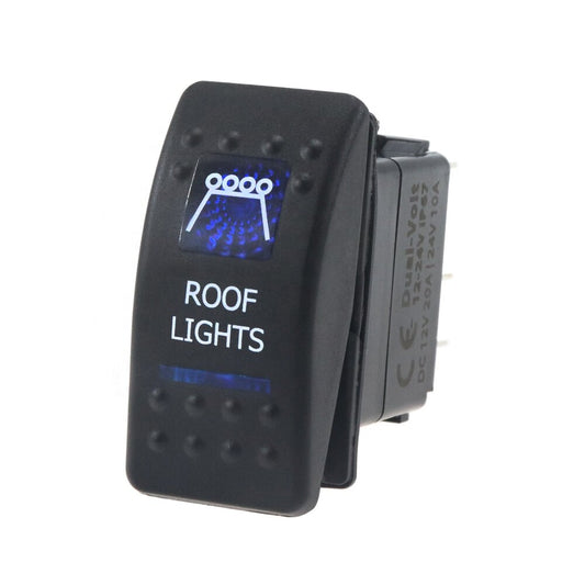Копче/бутон с надпис ROOF LIGHTS за вграждане 12V - 24V