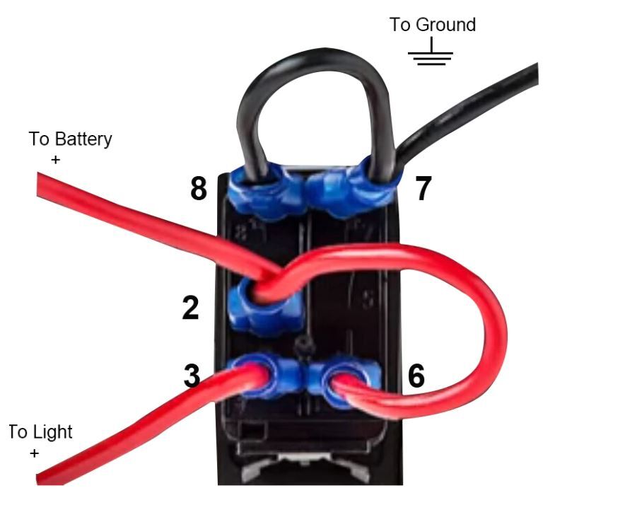 Копче/бутон с надпис SPOT LIGHTS за вграждане 12V - 24V