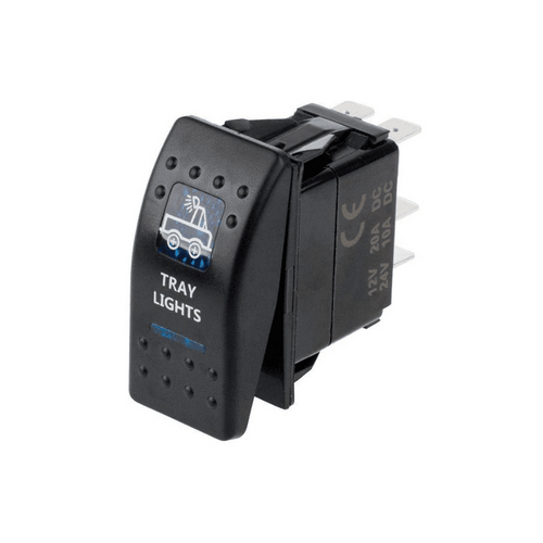 Копче/бутон с надпис TRAY LIGHTS за вграждане 12V - 24V