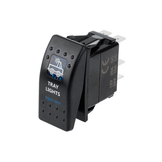 Копче/бутон с надпис TRAY LIGHTS за вграждане 12V - 24V