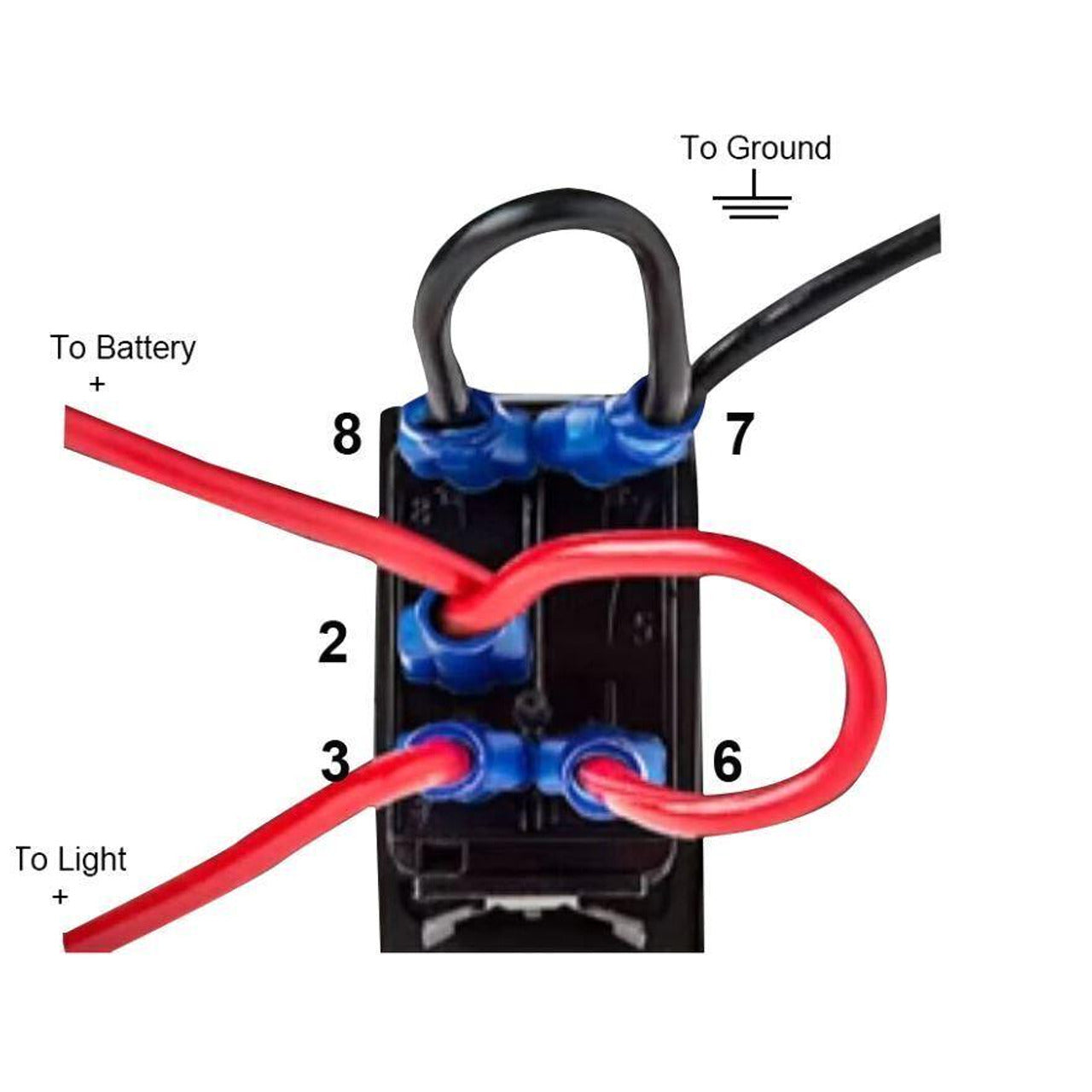 Копче/бутон с надпис TRAY LIGHTS за вграждане 12V - 24V