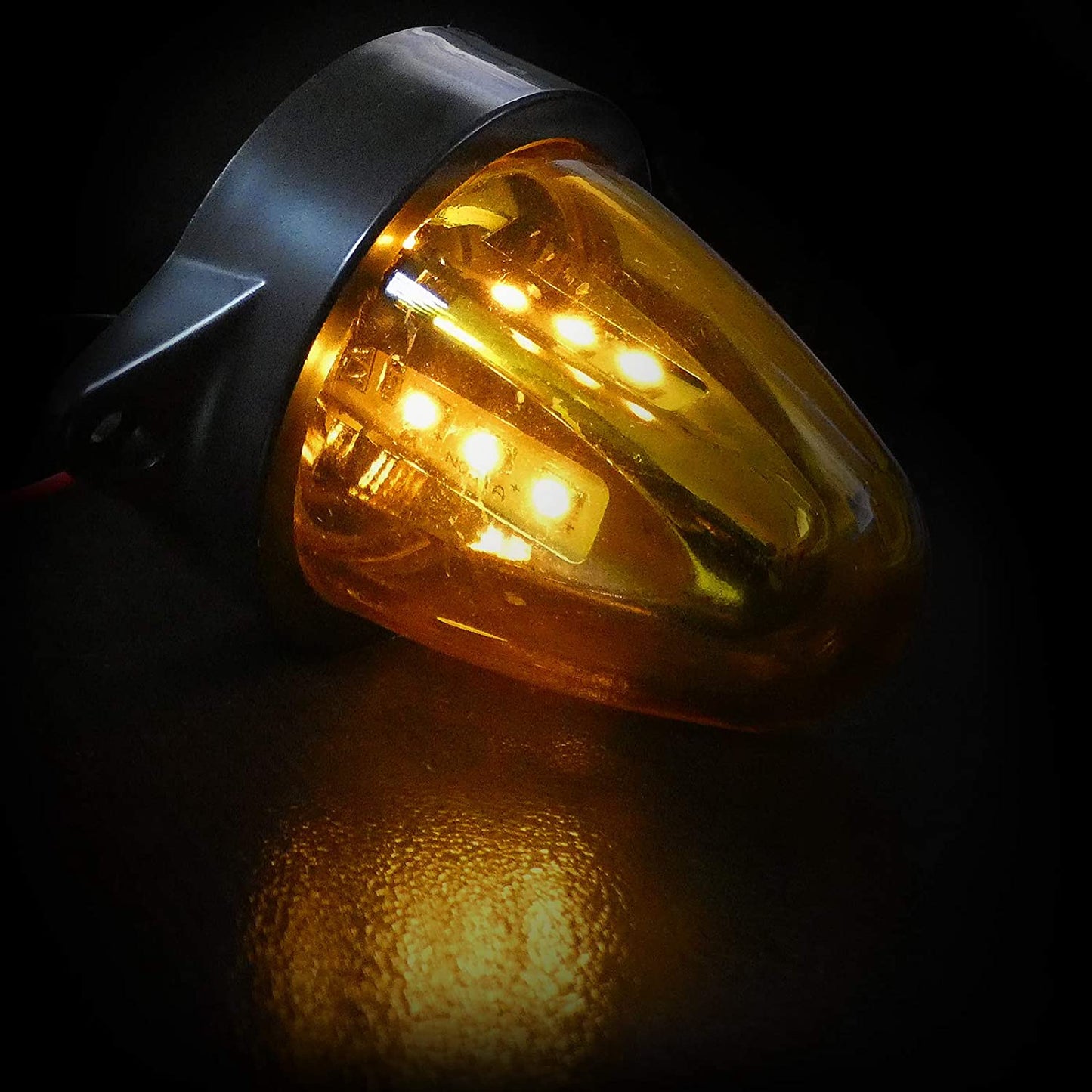 Въртяща сигнална/аварийна оранжева LED лампа 24V 12V Маяк нова