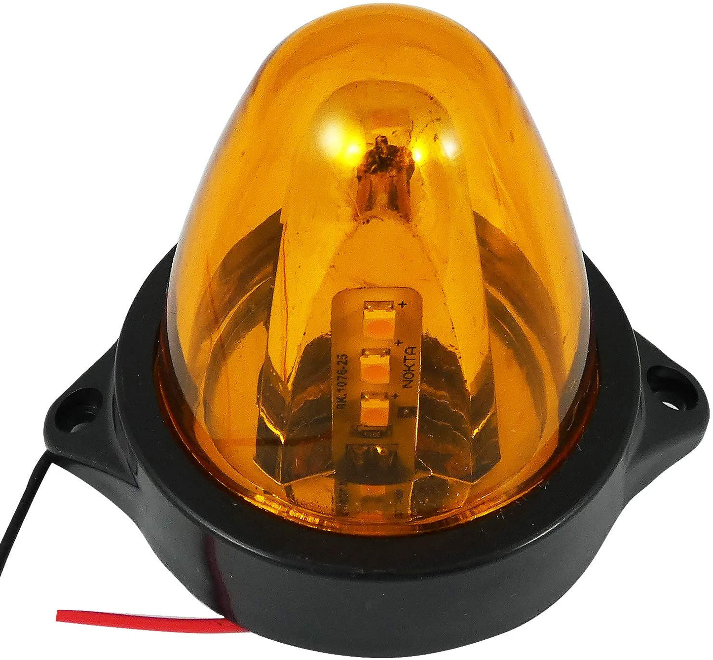 Въртяща сигнална/аварийна оранжева LED лампа 24V 12V Маяк нова