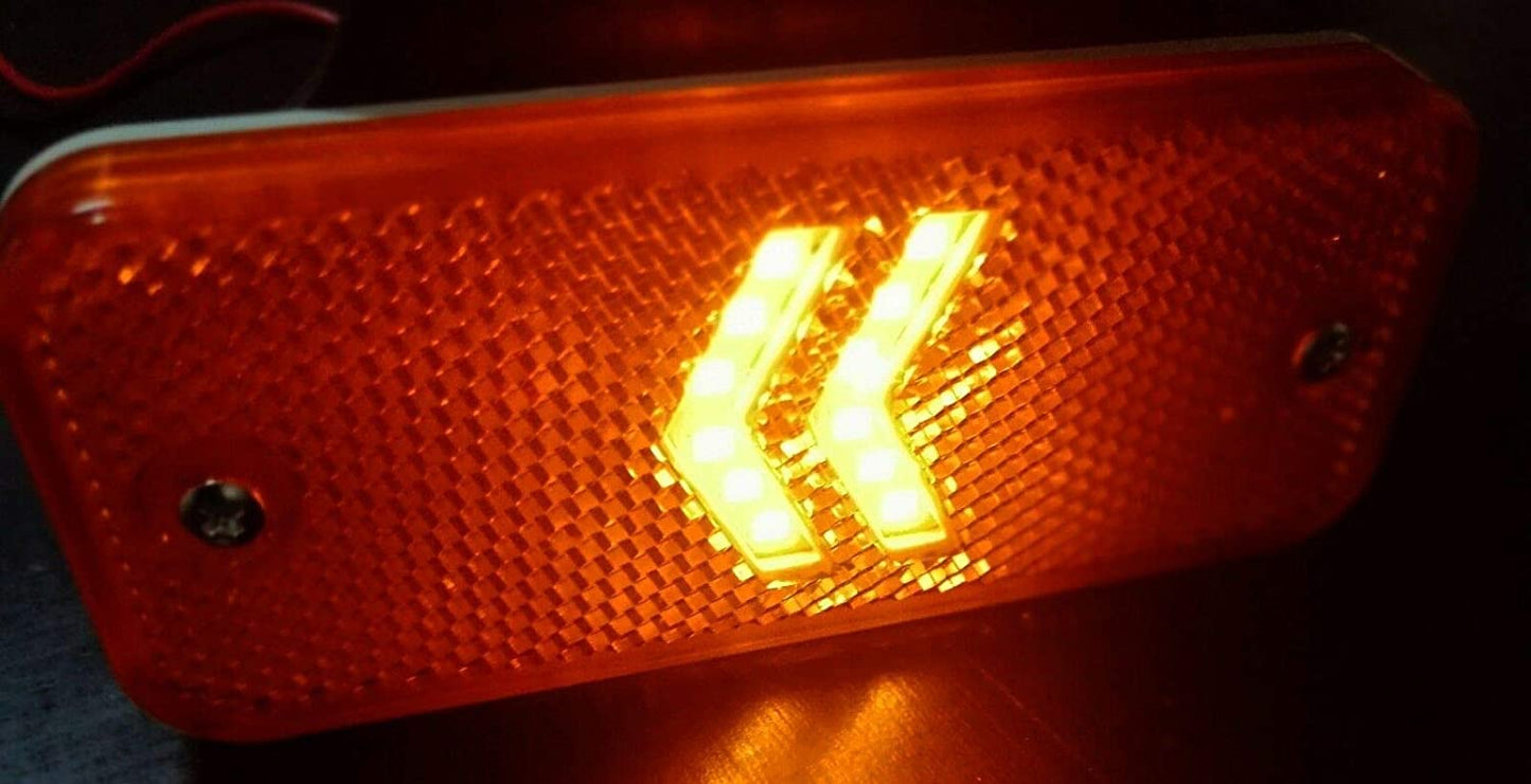1 брой LED Оранжев Светодиоден Страничен Габарит Със Стойка маркер габарит токос светлина за камиони бус ван ремарке каравана оранжев жълт 12 LED 12V-24V