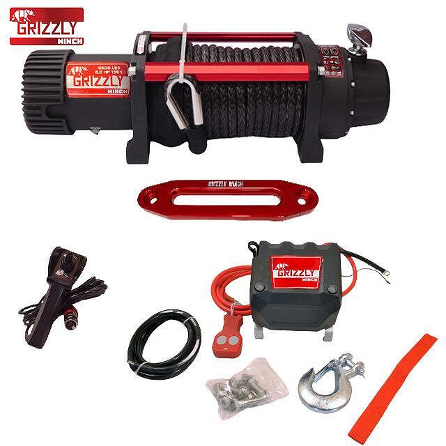 Лебедка Grizzly Winch 9500lbs (4310kg) синтетично въже