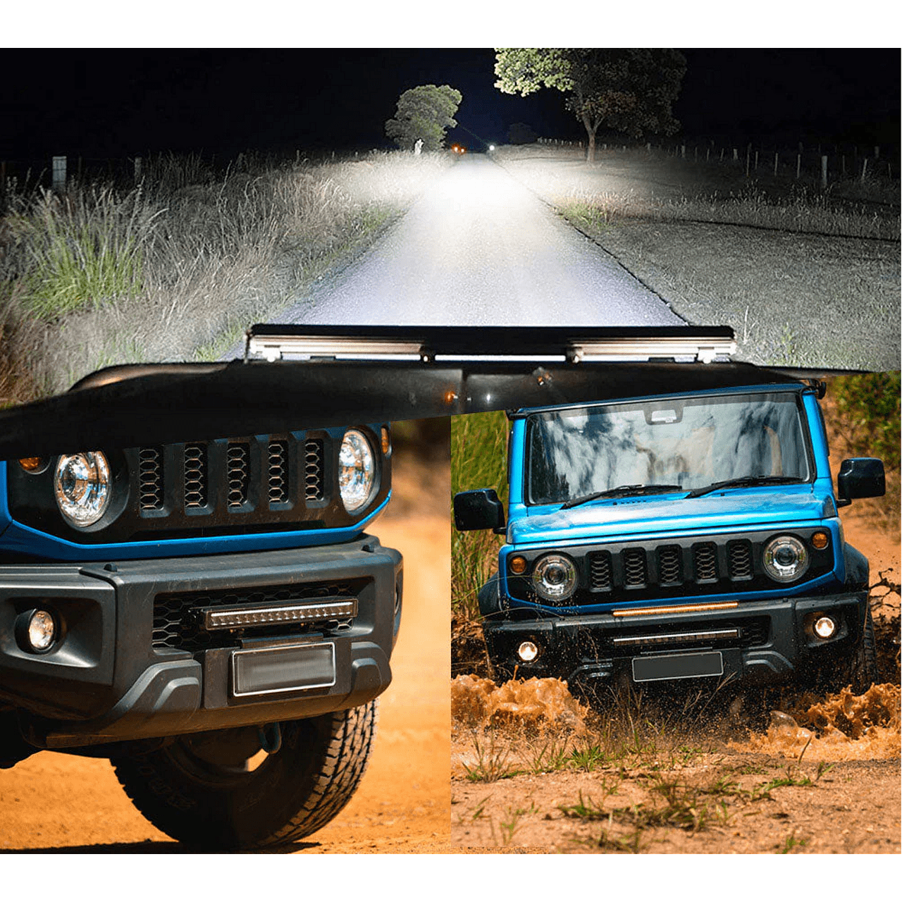 LED BAR 21" (54см) ZH 195W 12V/24V 6500K основна светлина + дневна 6500K/3000K