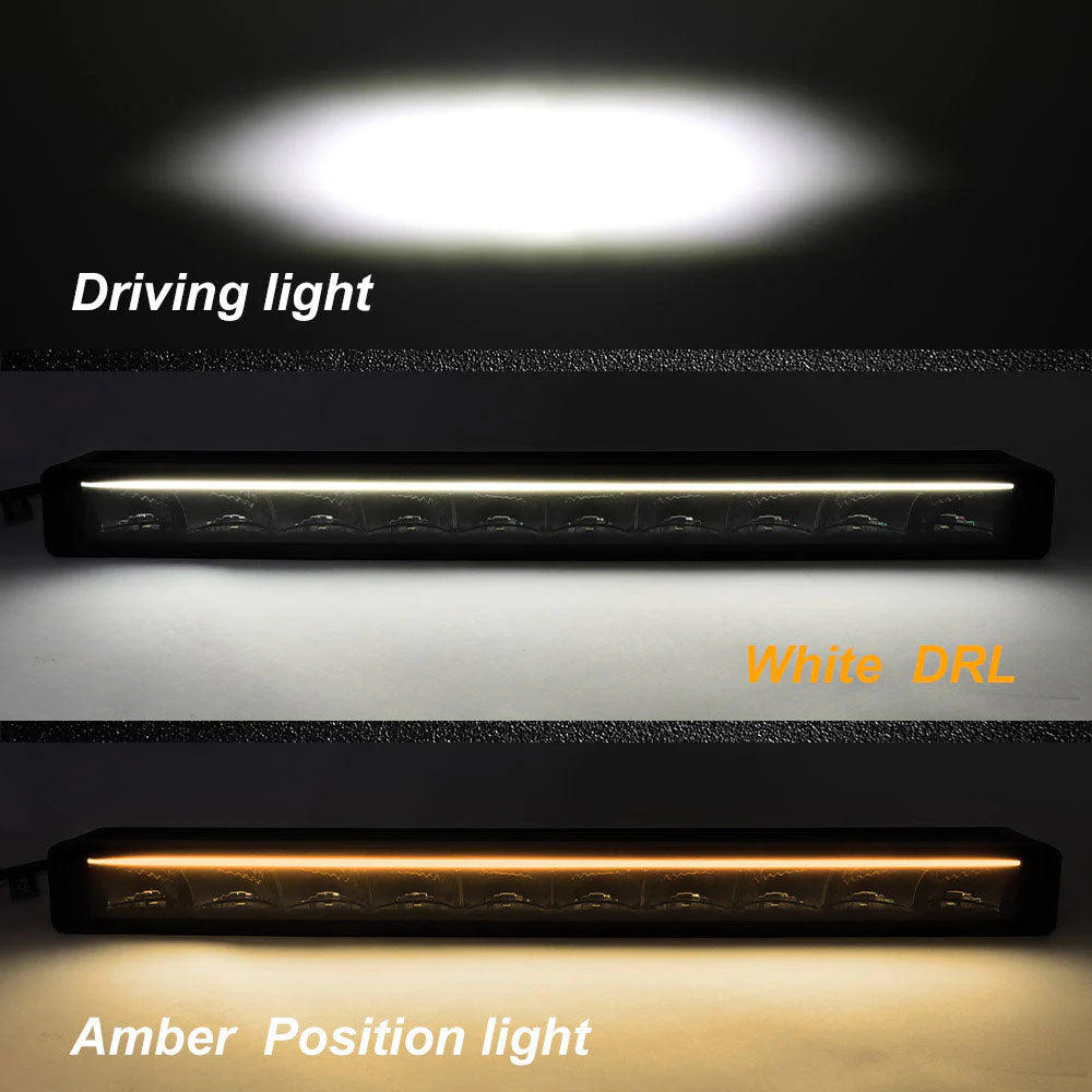 LED BAR 21" (54см) ZH 195W 12V/24V 6500K основна светлина + дневна 6500K/3000K