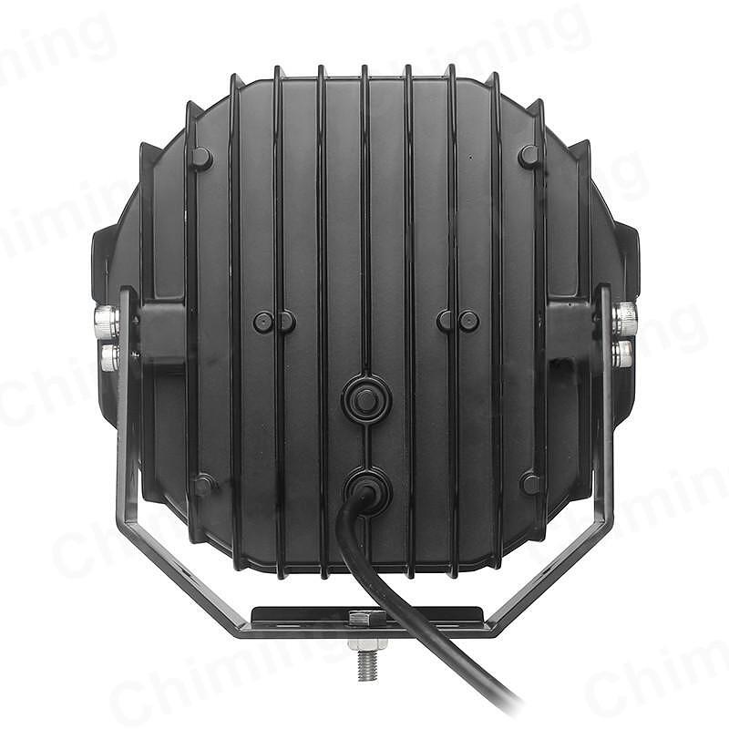 1бр LED фар с дълга бяла светлина + бяла и жълта габаритна 80W 9100lm 12V/24V E-Mark Е9