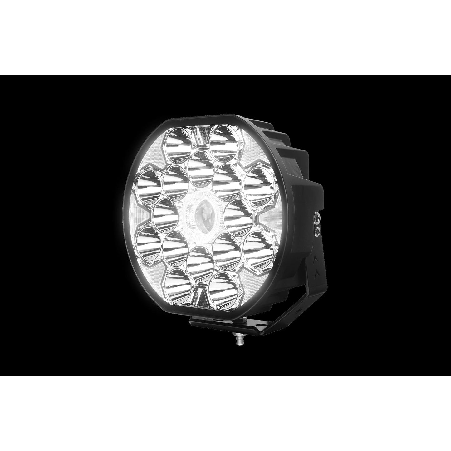 1бр LED фар с дълга бяла светлина + бяла и жълта габаритна 80W 9100lm 12V/24V E-Mark Е9