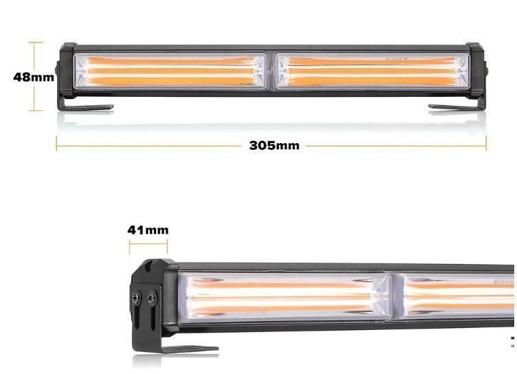 LED сигнална / аварийна лампа 30см 12V/24V - няколко режима на работа