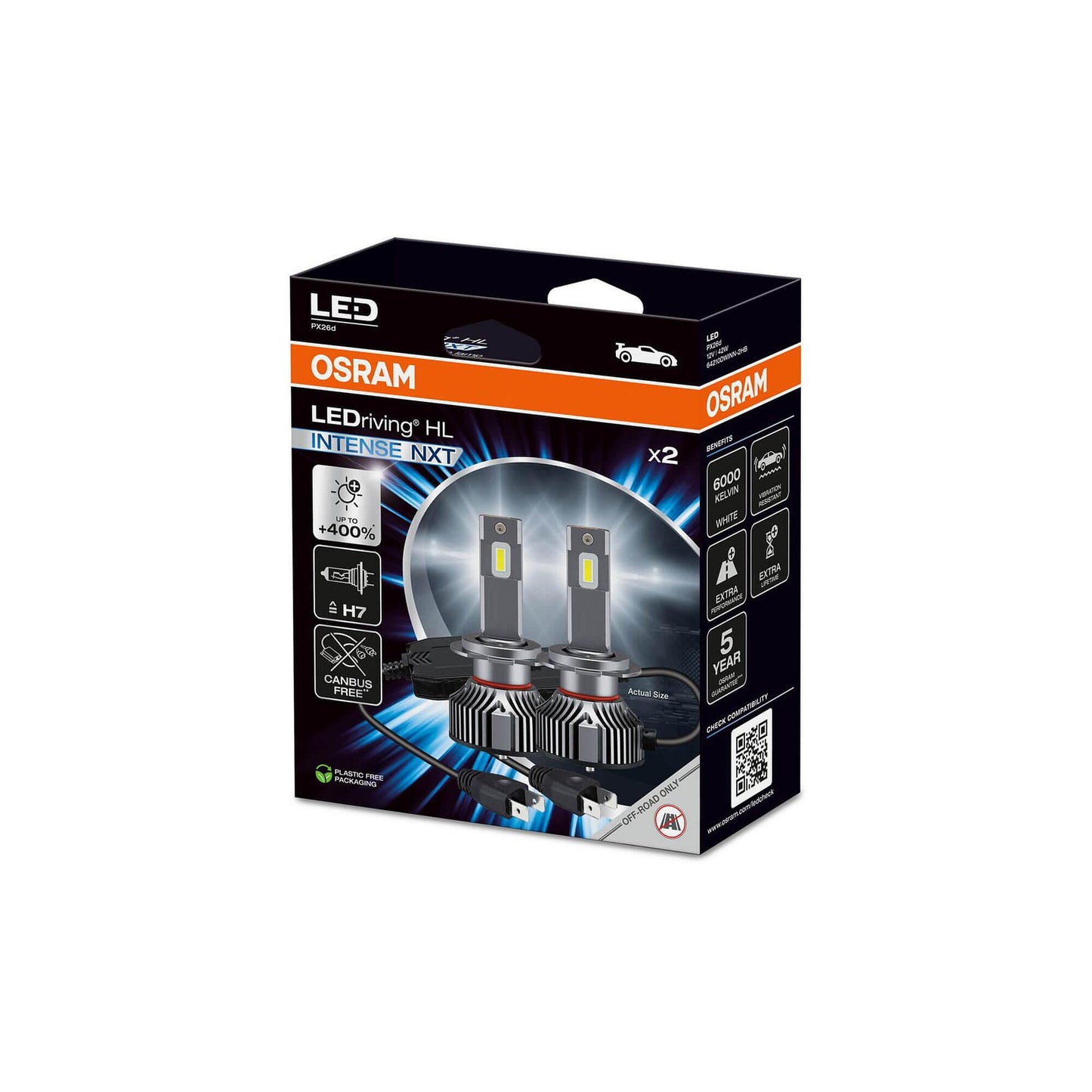 LED система Osram Intense NXT H7/H18 12V, 42W, 4000lm, 6000K
