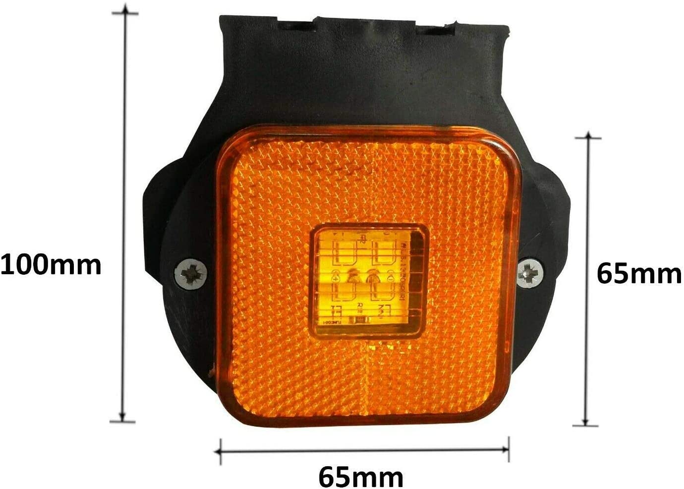 1 брой 24V LED Страничен Оранжев Диоден Маркер Токос Габарит Светлина За Камион Ремарке Платформа Бус Вана Каравана