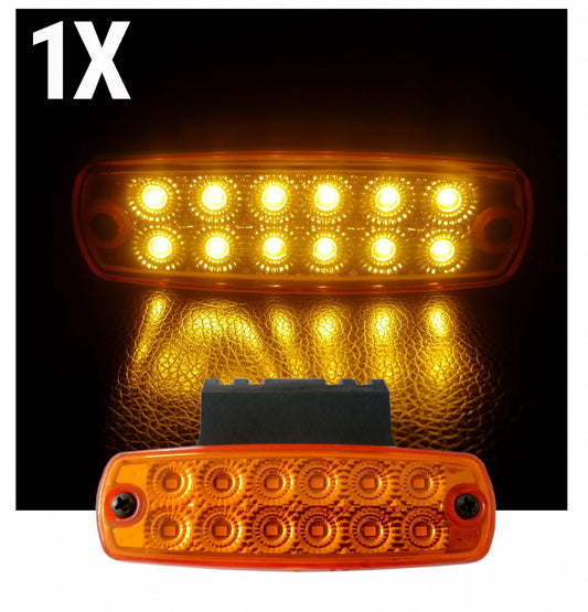 12 LED Аварийна Лампа За Пътна Помощ, Жълта Блиц Светлина, Мигаща, Оранжев, Със Стойка, Водоустойчив, 12V-24V