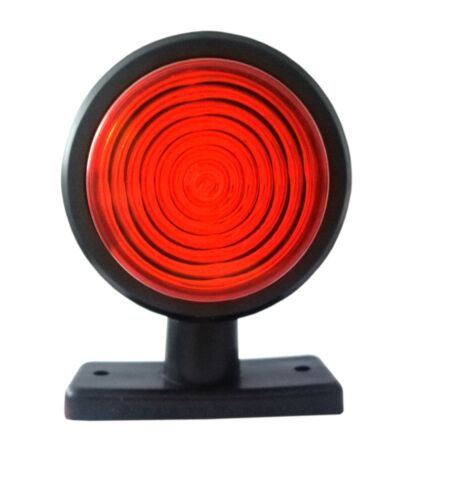 Комплект от 2 броя 12-24V висококачествени LED Диодни Странични Маркери, Рогчета, Светлини За Камион, Ремарке, Каравана, Кемпер АТВ и др., червено-оранжево