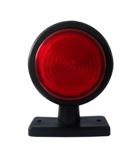 Комплект от 2 броя 12-24V висококачествени LED Диодни Странични Маркери, Рогчета, Светлини За Камион, Ремарке, Каравана, Кемпер АТВ и др., Неон Neon Ефект бяло-червено