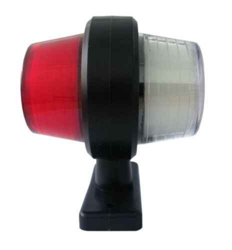 Комплект от 2 броя 12-24V висококачествени LED Диодни Странични Маркери, Рогчета, Светлини За Камион, Ремарке, Каравана, Кемпер АТВ и др., Неон Neon Ефект бяло-червено