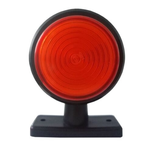 Комплект от 2 броя 12-24V висококачествени LED Диодни Странични Маркери, Рогчета, Светлини За Камион, Ремарке, Каравана, Кемпер АТВ и др., Неон Neon Ефект червено-оранжево