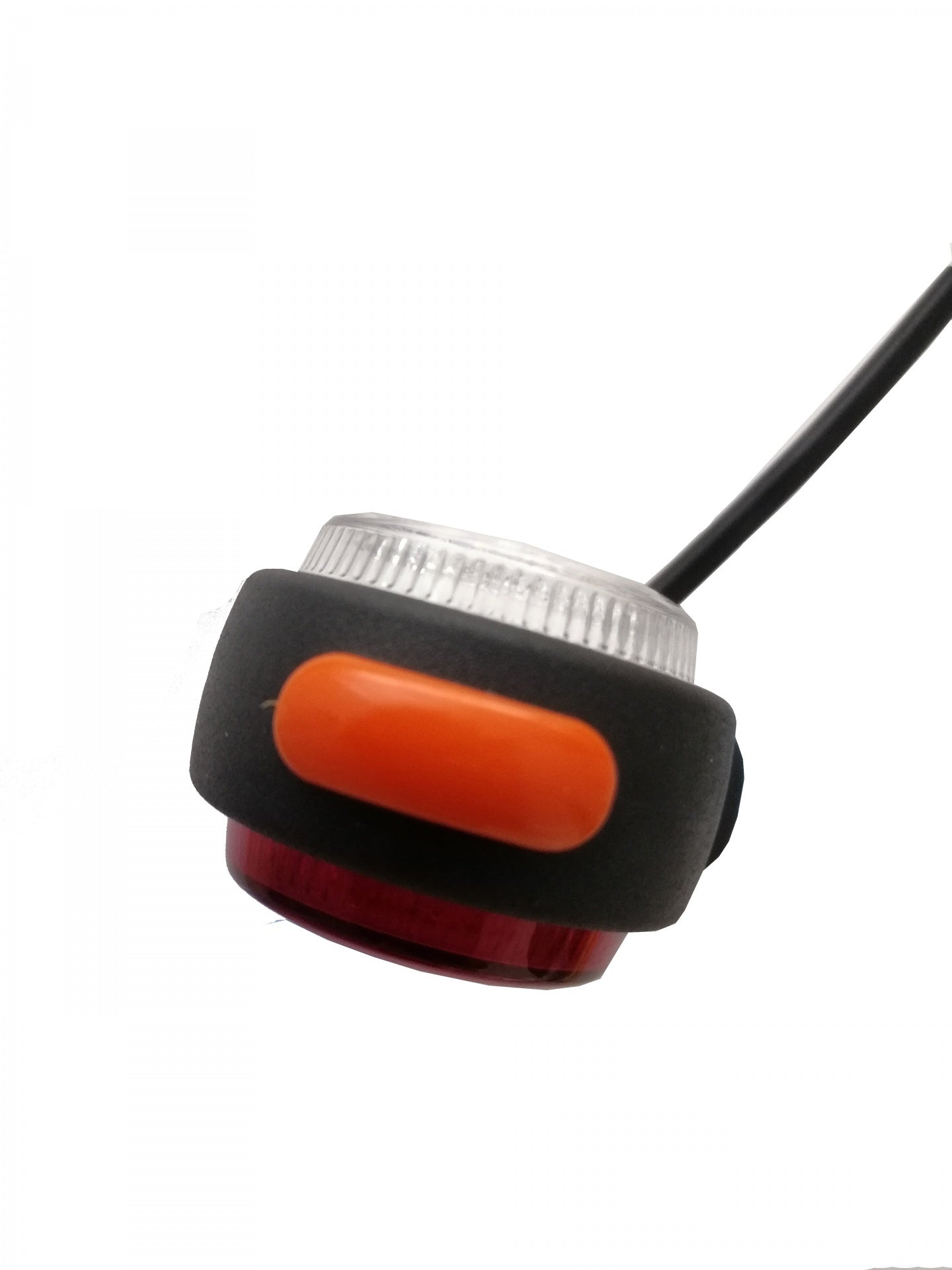 Комплект от 2 броя LED светодиодни габарити, токоси, рогче 24V с три светлини бяла,жълта,червена Неон Ефект за ремаркета, платформи, камиони и др.