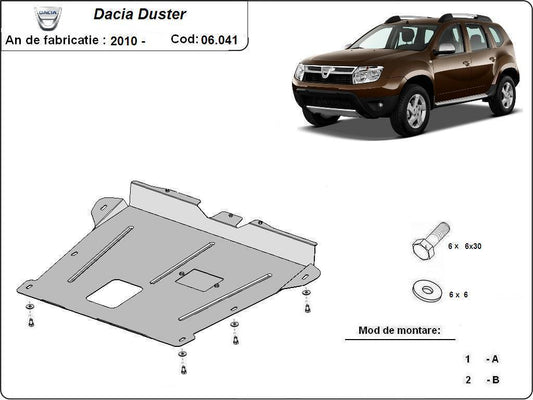 Метална кора под двигател и скоростна кутия DACIA DUSTER от 2010 до 2013