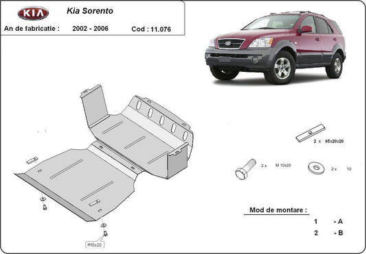 Метална кора под двигател и скоростна кутия KIA SORENTO от 2002 до 2006