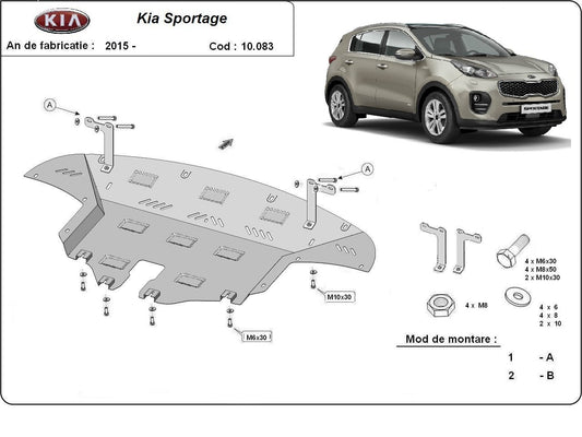 Метална кора под двигател и скоростна кутия KIA SPORTAGE сled 2015