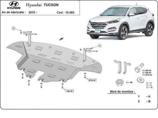 Метална кора под двигател и скоростна кутия сled 2015 HYUNDAI TUCSON от 2009 до 2015