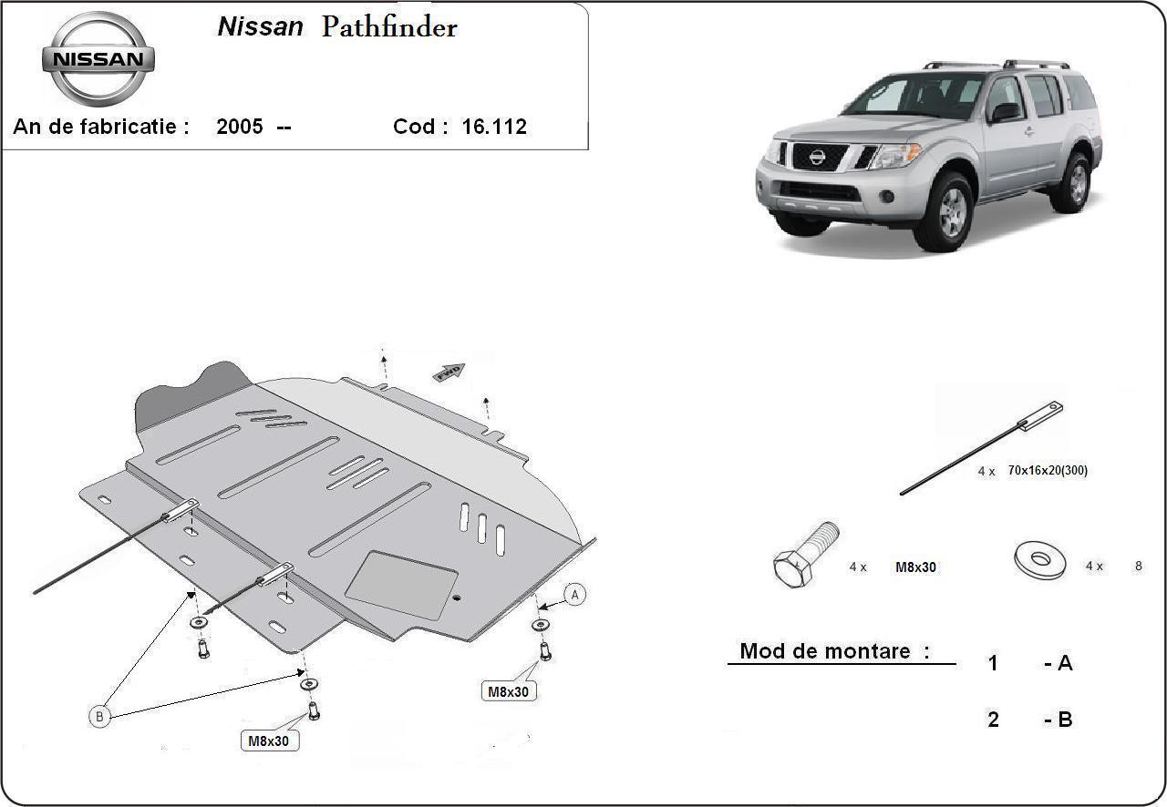 Метална кора под двигател NISSAN PATHFINDER (R52) от 2012