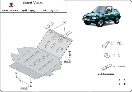 Метална кора под двигател SUZUKI VITARA 4D от 1992 до 1999