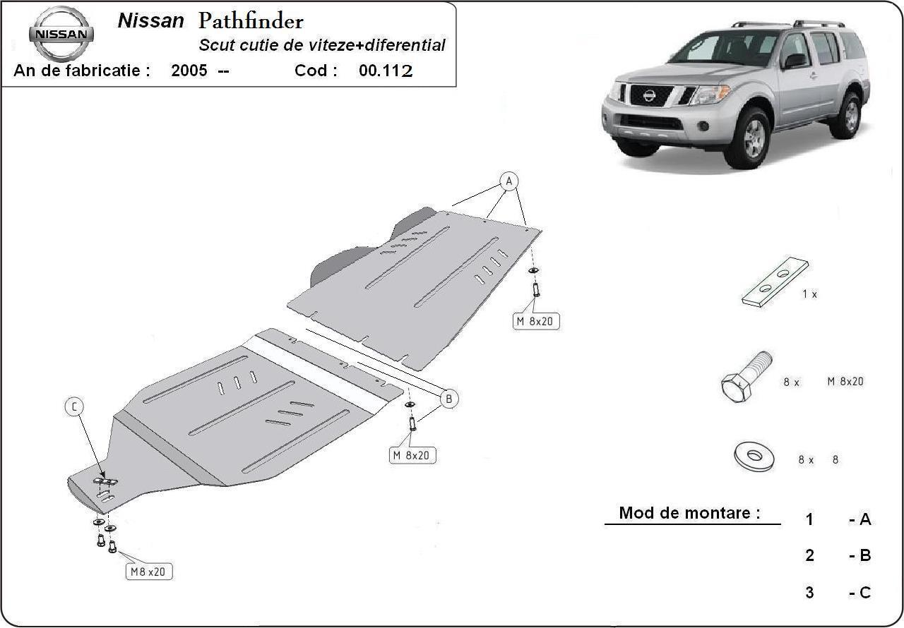Метална кора под скоростна кутия NP300 сled 2015 NISSAN NAVARA от 2010