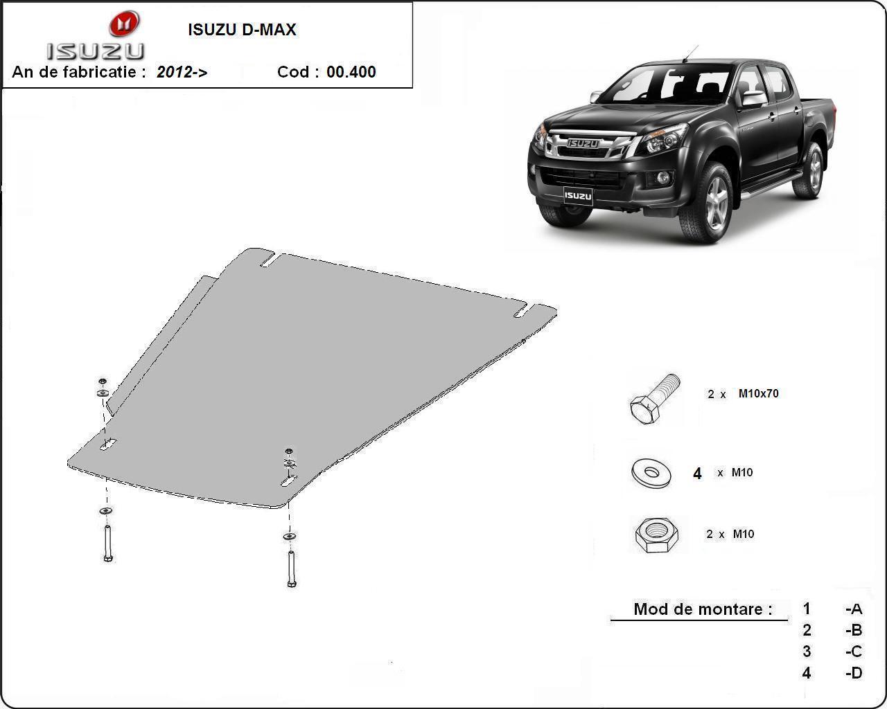 Метална кора под скоростна кутия сled 2012 ISUZU D-MAX от 2002 до 2012