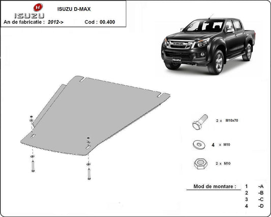 Метална кора под скоростна кутия сled 2012 ISUZU D-MAX от 2002 до 2012