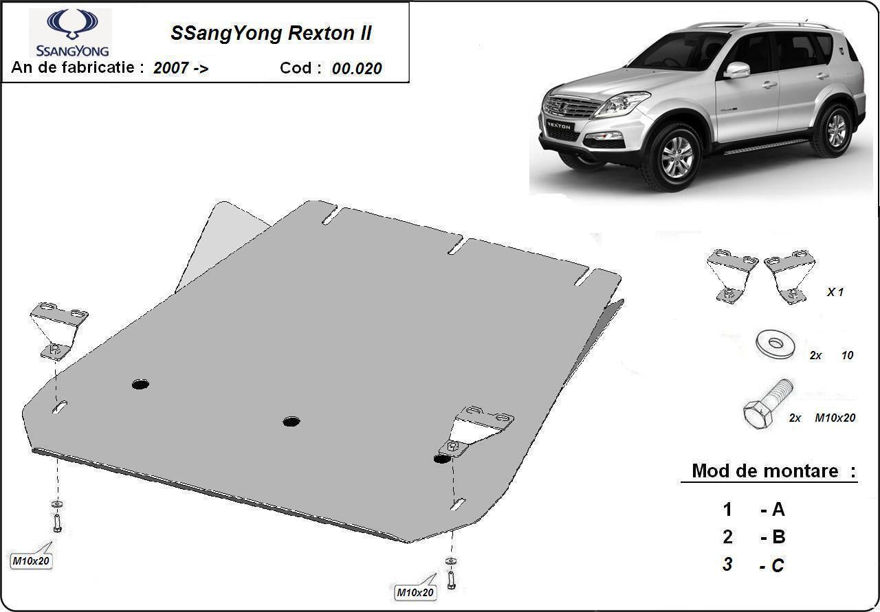 Метална кора под скоростна кутия SSANGYONG REXTON (GAB) от 2001 до 2006