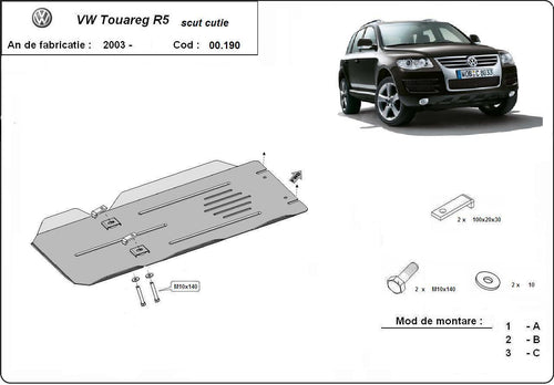 Метална кора под скоростна кутия VOLKSWAGEN TOUAREG от 2007 до 2010