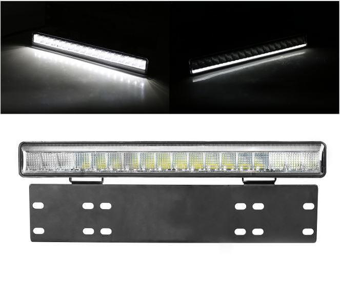 15" (38см) LED BAR 55W 4800lm 6000K 12V/24V две функции - ДНЕВНИ и ДЪЛГИ светлини със стойка за номер