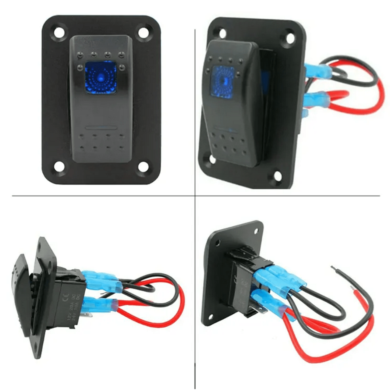 Панел/табло с 1 бутон ON/OFF - универсален, за вграждане 12V - 24V