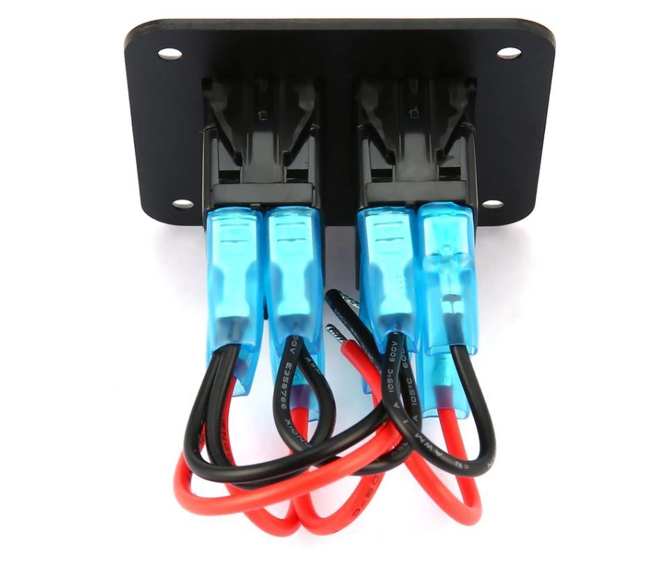 Панел/табло с 2 бутона ON/OFF - универсален, за вграждане 12V - 24V