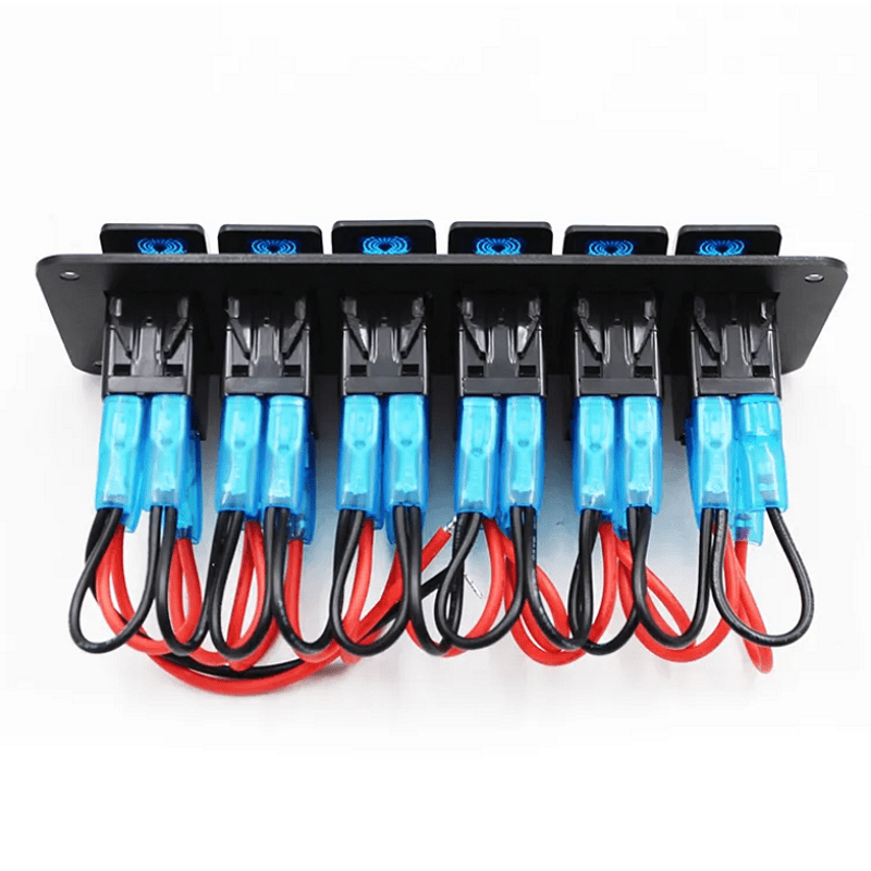 Панел/табло с 6 бутона ON/OFF - универсален, за вграждане 12V - 24V