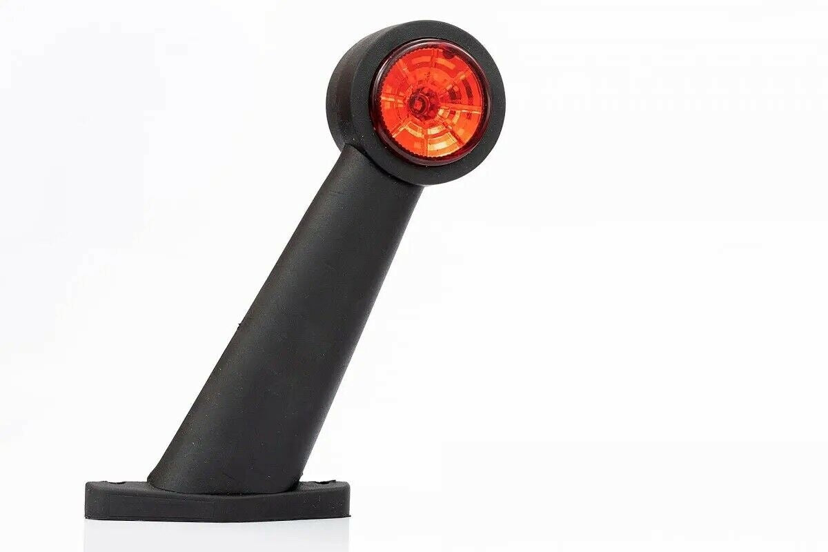 Комплект от 2 броя LED диодни габарити светлини Fristom тип рогче за камион ремарке тир бус каравана платформа 12V/24V Е-Mark 95mm x 100mm x 45mm