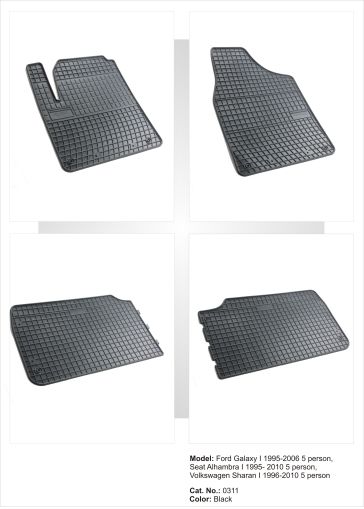 Гумени стелки за FORD Galaxy (1995-2006) / VW Sharan / SEAT Alhambra (1995-2010), марка Frogum