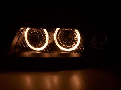 Кристални Фарове за Бора VW BORA - черни