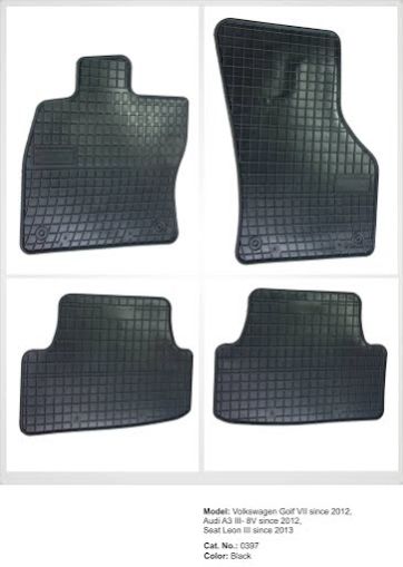 Гумени стелки за AUDI A3 8V Hatchback (2013-2020) / Seat Leon 5F1 (2012-2021) / Vw Golf VII (2012-2021) / Golf VIII (2019+) hatchback, марка Frogum
