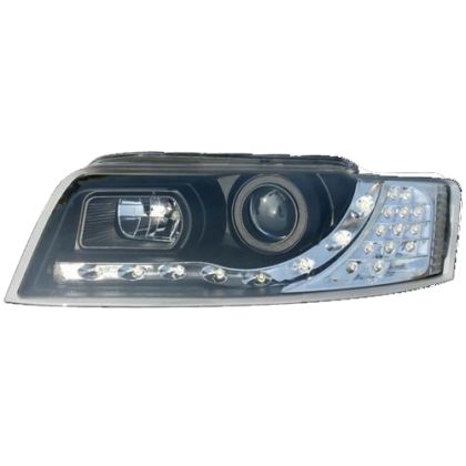 Кристални фарове DAYLINE AUDI A4 (1999-2001) с диодни мигачи - черни
