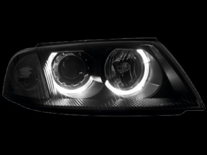Кристални фарове  Angel Eyes VW PASSAT  B5.5 (01-05)  - черни