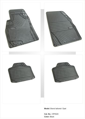 Гумени стелки универсални за OPEL Corsa 06 / Agila / Astra 03 / Vectra 01 / Signum / Insignia / Meriva / Zafira / Antara