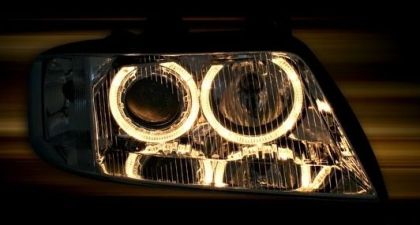 Кристални фарове AUDI A6 (2001-2003) за фабричен ксенон - черни
