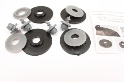 Гумени стелки за Golf 4 / Bora / Beetle / Jetta / Skoda Octavia 1 (1997-2010) / Seat Leon (1999-2005) / Seat Toledo (1999-2004) - тип леген сиви