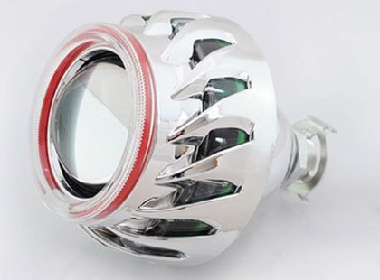 Биксенон лупи за вграждане MORIMOTO MINI SPIRAL 2.5" - с бял вътрешен и зелен външен ринг