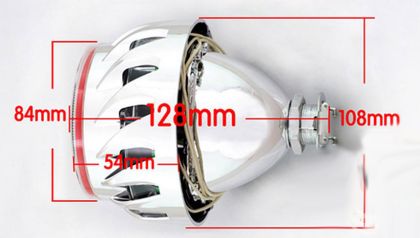 Биксенон лупи за вграждане MORIMOTO MINI SPIRAL 2.5" - с бял вътрешен и жълт външен ринг